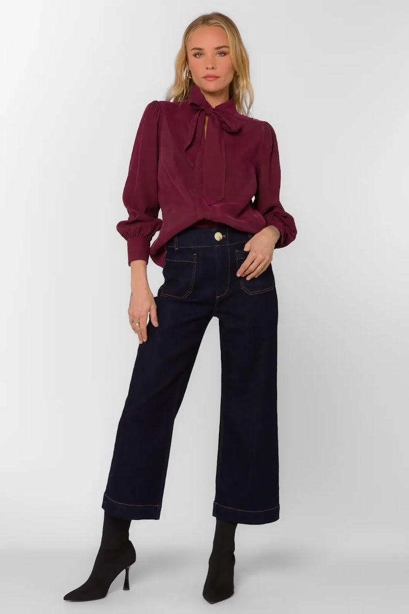 Anastasia Blouse - Cabernet