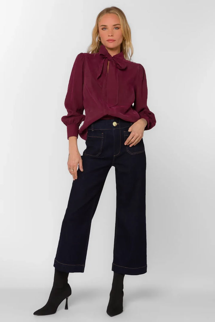 Anastasia Blouse - Cabernet