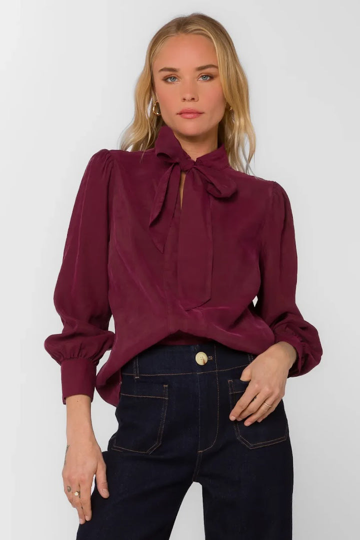 Anastasia Blouse - Cabernet