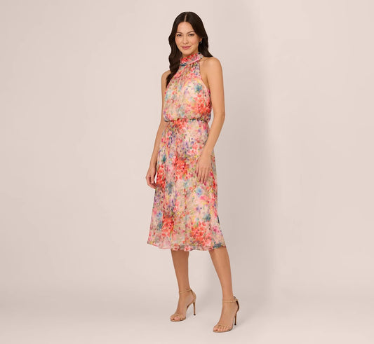 Beautifully Botanical Dress - Red Multi