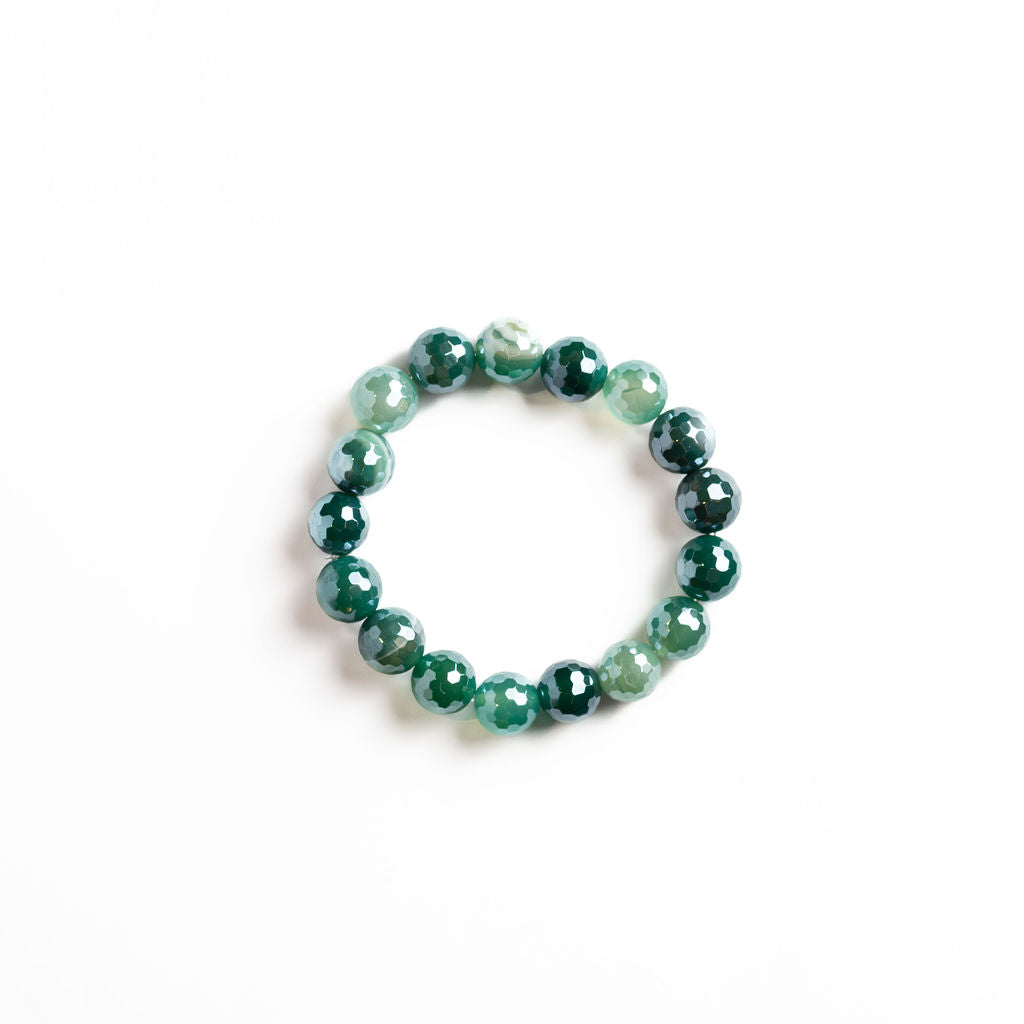 Agate Gemstone Bracelet - Teal