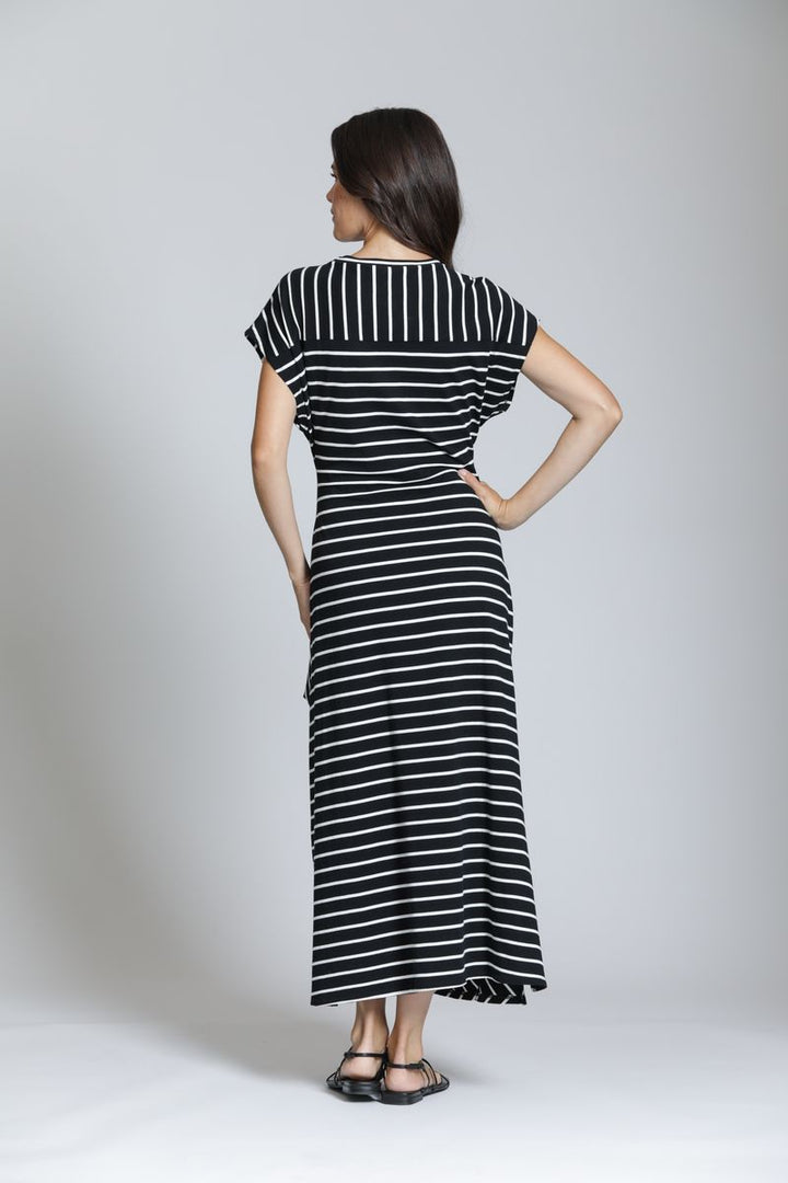 Comfy Dress - Black/White Stripe