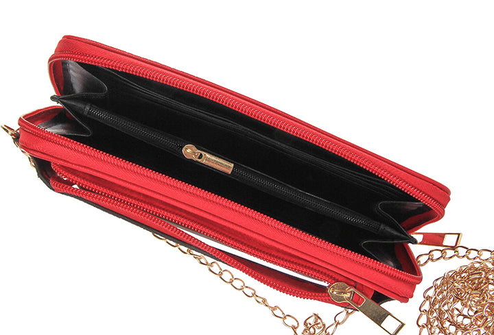 Cellphone Wallet & Crossbody - Coral Red