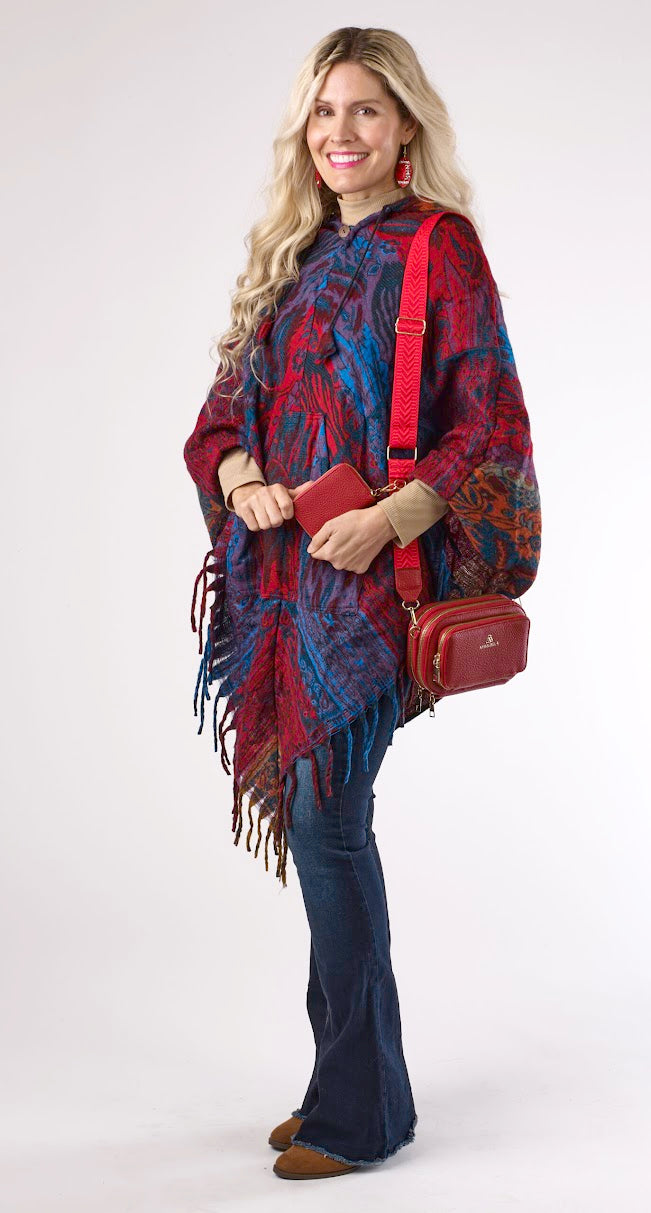 Crossbody & Keychain Wallet - Red