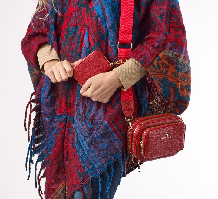 Crossbody & Keychain Wallet - Red