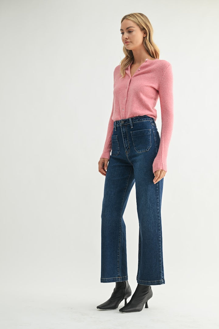 JUSTUSA Wide Leg Jean - Dark Denim