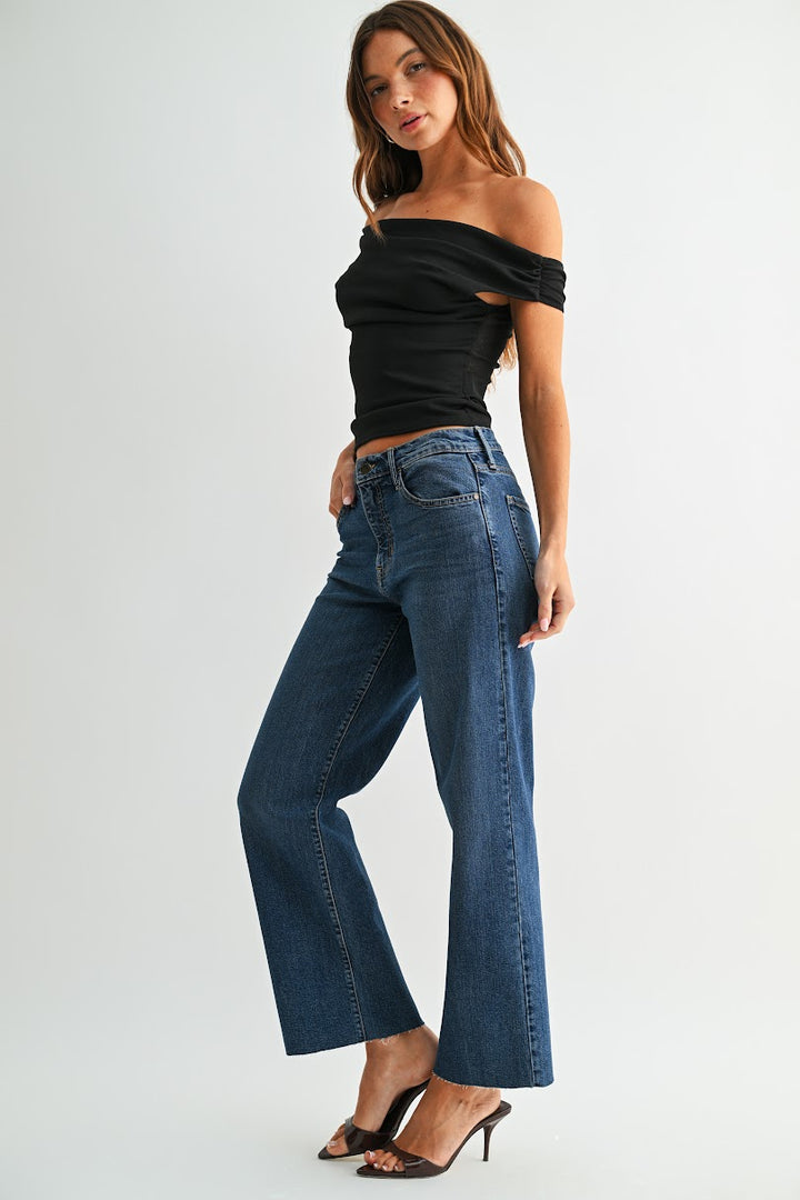 Classic Straight Leg Jeans - Dark Denim