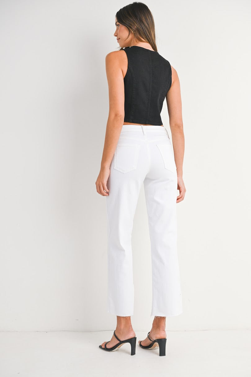 Classic Straight Leg Jeans - Optic White