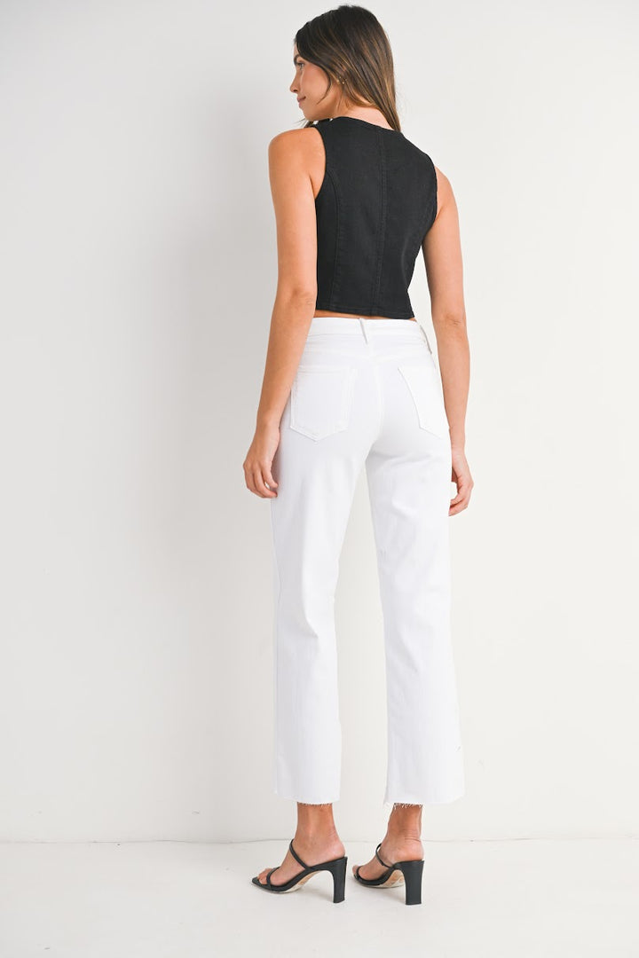 Classic Straight Leg Jeans - Optic White