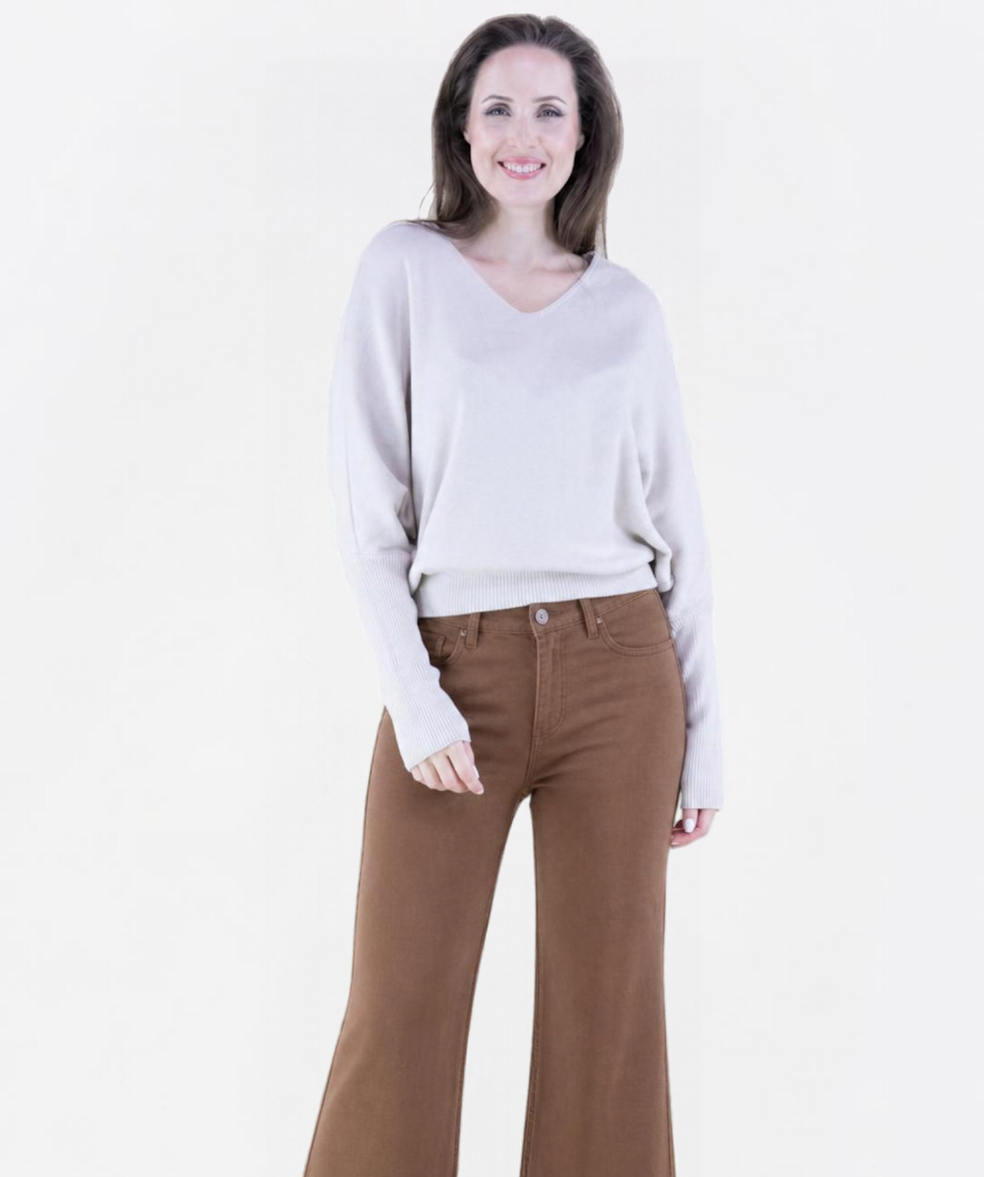 Comfy Pullover Sweater - Beige