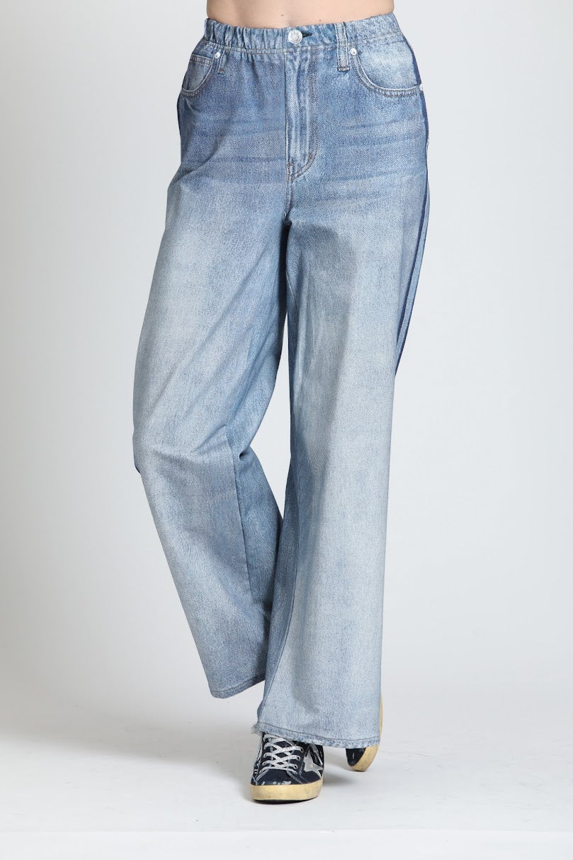French Terry Pant - Frosted Indigo