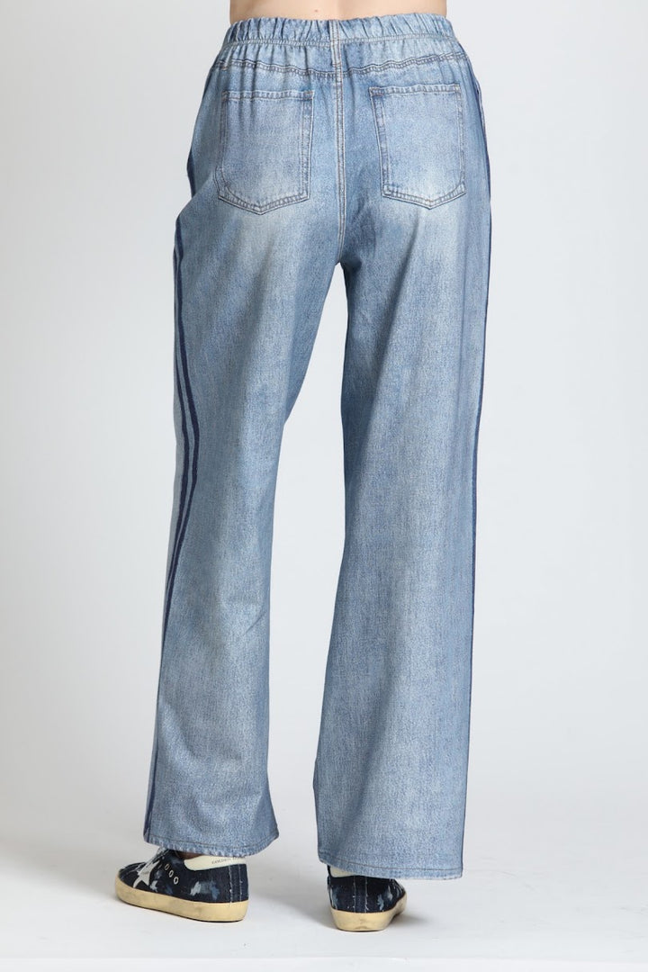 French Terry Pant - Frosted Indigo