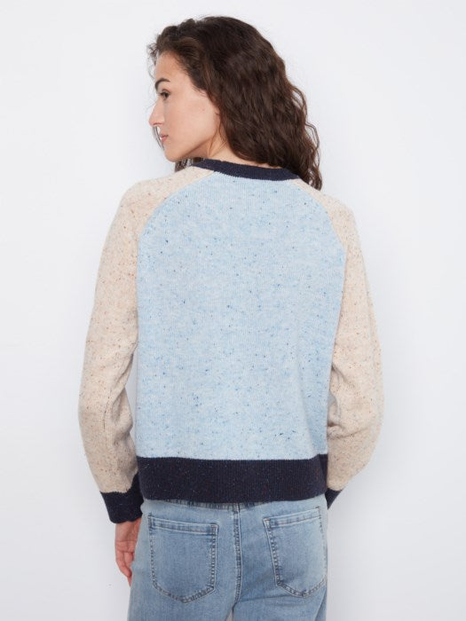 Color Block Sweater - Iris