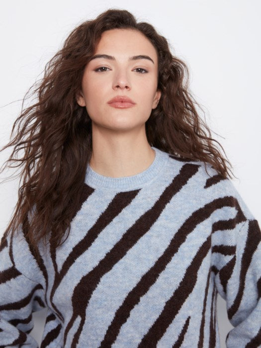 Fun Sweater - Blue Zebra