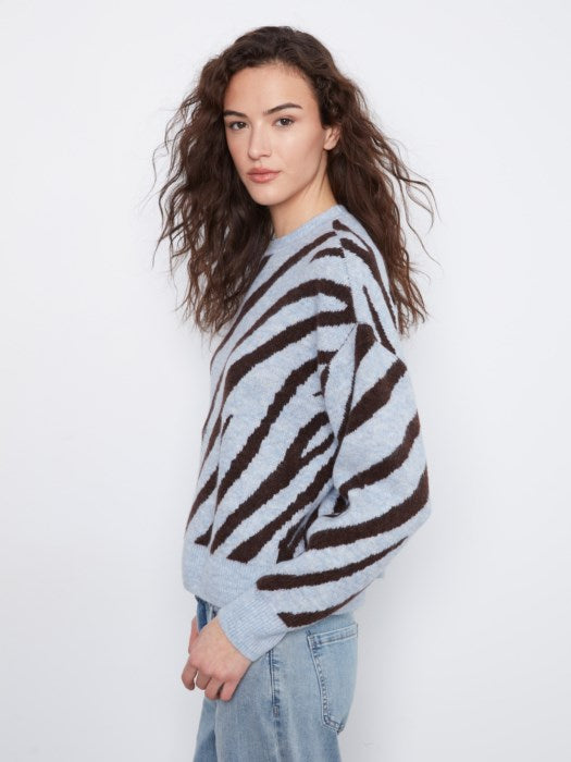 Fun Sweater - Blue Zebra