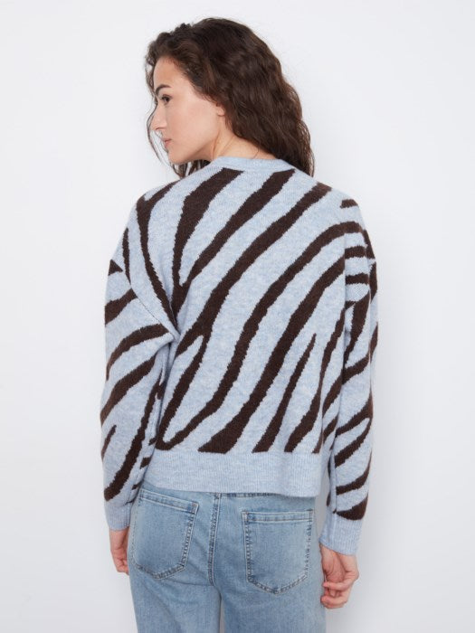 Fun Sweater - Blue Zebra