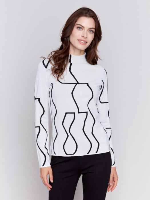 In Reverse Sweater - Black/Cream