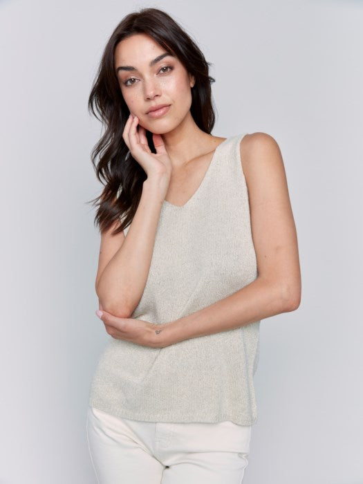 The Averi Knit Cami - Gold