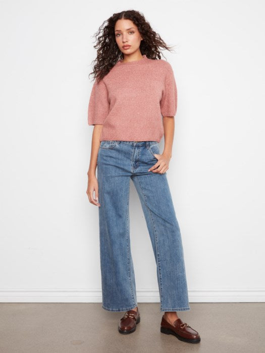 Cora Sweater - Heather Carnation