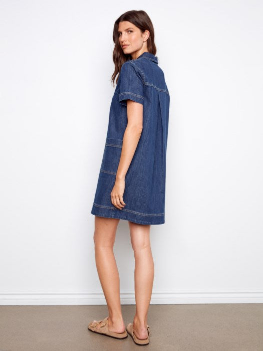 Denise Dress - Medium Blue