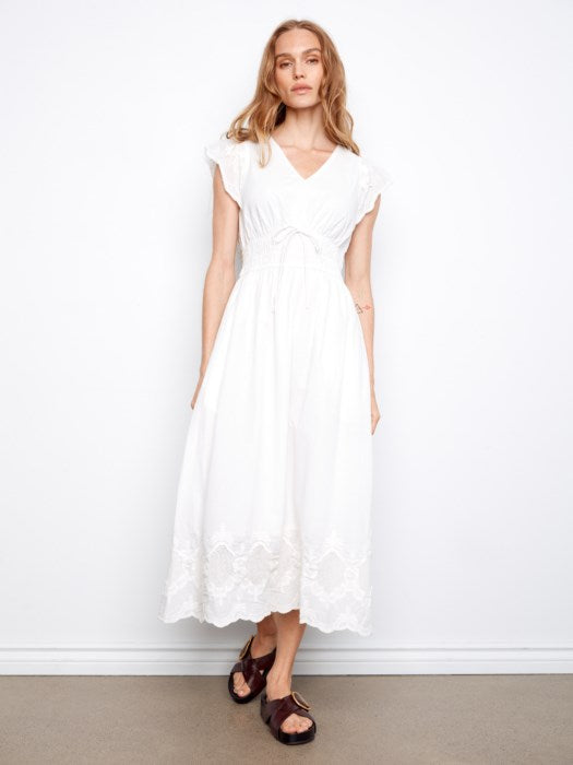 Natalie Midi Dress - White