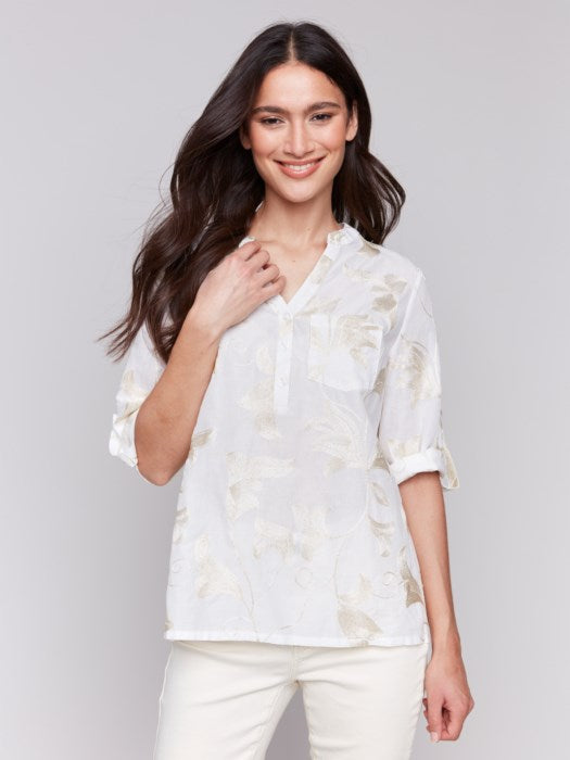 The Tevian Blouse - Gold