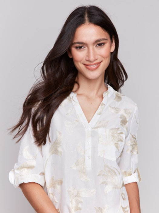 The Tevian Blouse - Gold