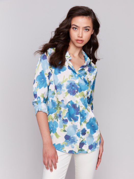 Fabulous Floral Top - Lime