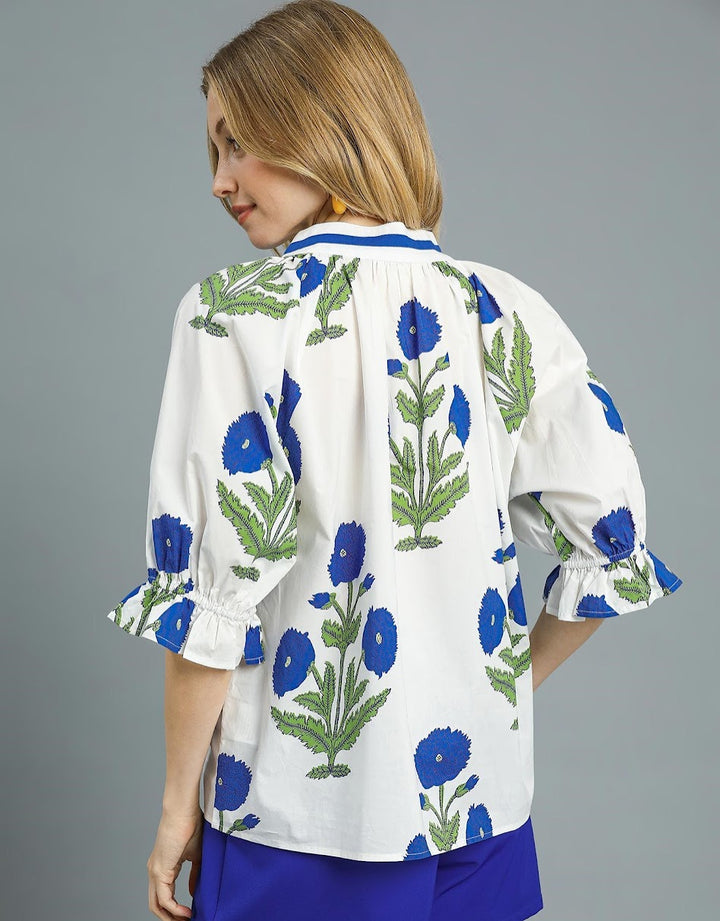 Flower Power Top - Off White Mix