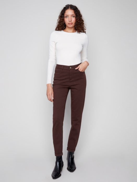5 Pocket Slim Twill Pant - Mocha