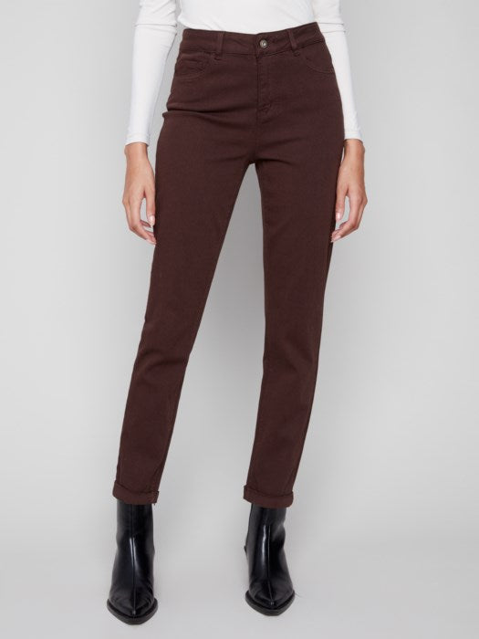 5 Pocket Slim Twill Pant - Mocha
