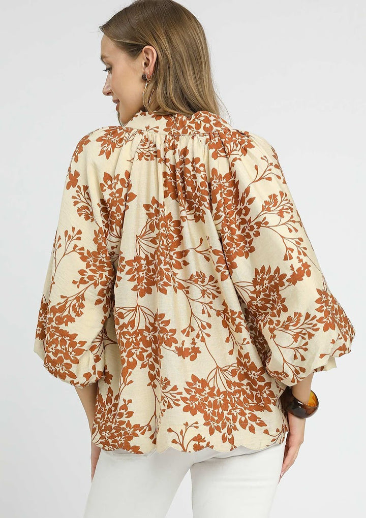 The Selene Blouse - Caramel
