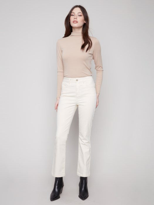5 Pocket Bootcut Twill Pant - Natural