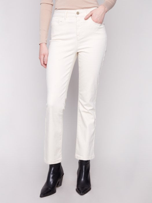 5 Pocket Bootcut Twill Pant - Natural