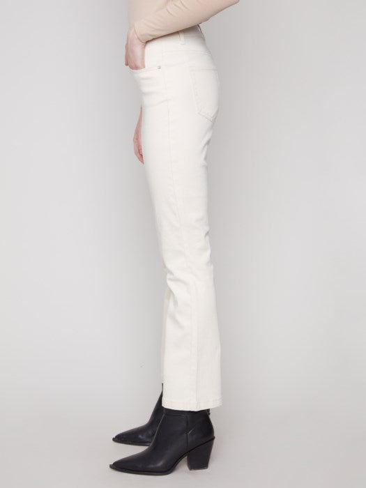5 Pocket Bootcut Twill Pant - Natural