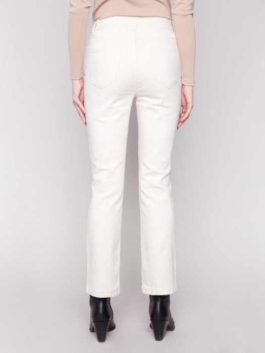 5 Pocket Bootcut Twill Pant - Natural