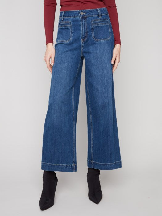 My Favorite Cropped Flare Pants - Indigo