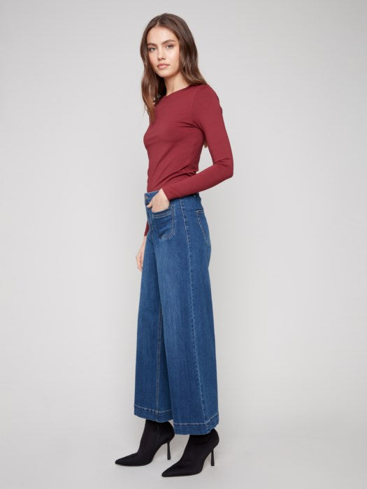 My Favorite Cropped Flare Pants - Indigo
