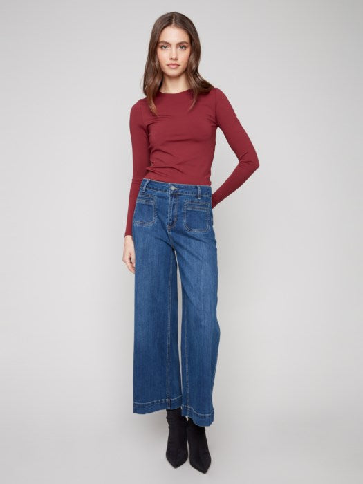 My Favorite Cropped Flare Pants - Indigo