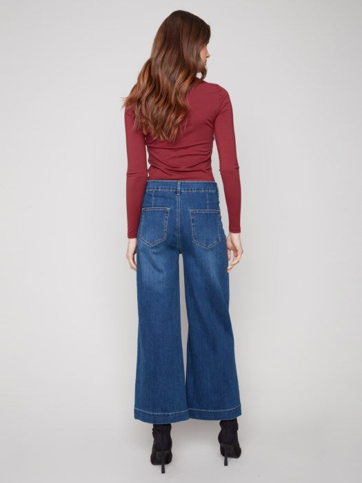 My Favorite Cropped Flare Pants - Indigo