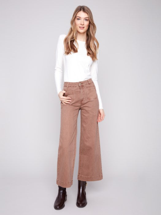 My Favorite Cropped Flare Pants - Truffle