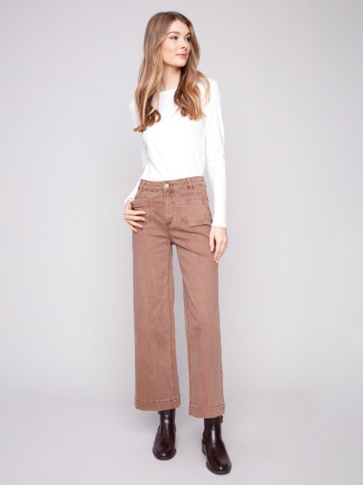 My Favorite Cropped Flare Pants - Truffle