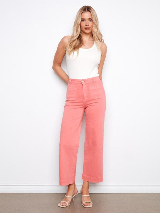 My Favorite Cropped Flare Pants - Sorbet