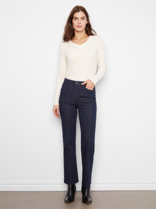Classic Straight Leg Jeans - Bleu Black