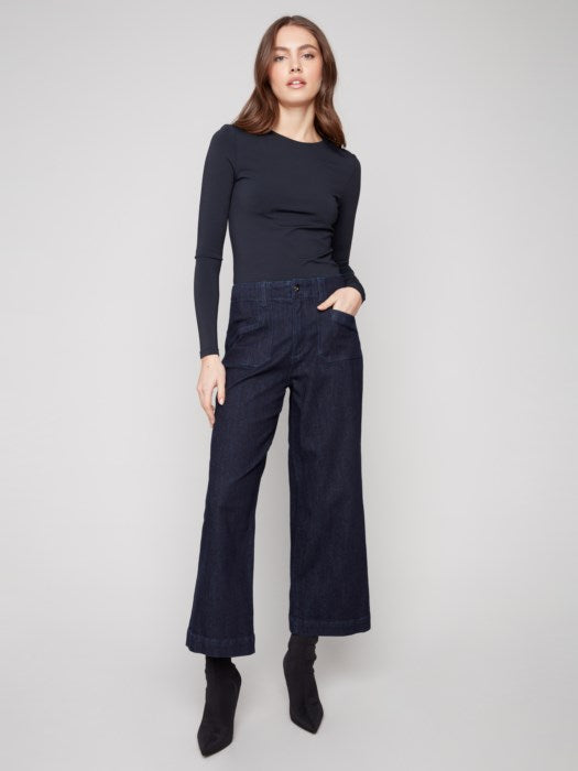 Lisa Cropped Pants - Deep Blue