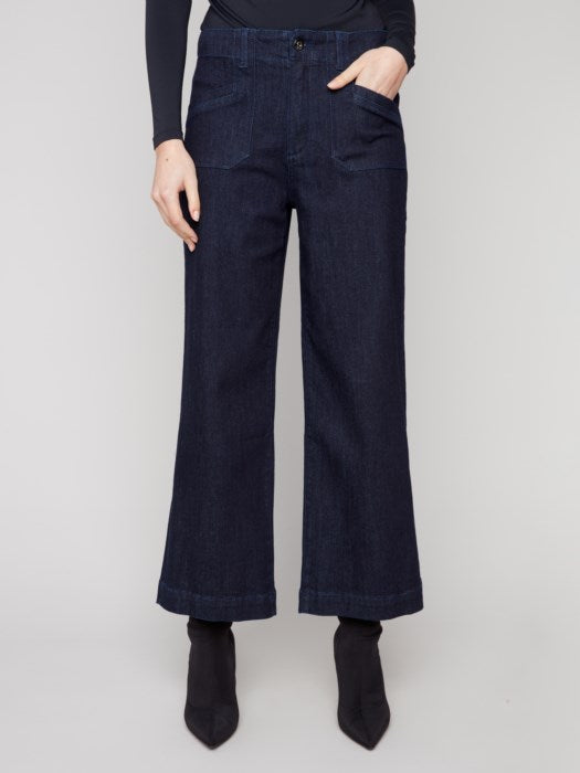 Lisa Cropped Pants - Deep Blue