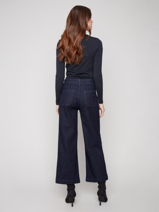 Lisa Cropped Pants - Deep Blue