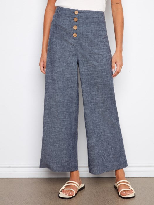 Sasha Wide Leg Pant - Indigo