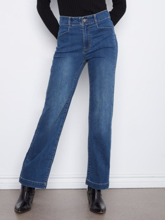 Simple Straight Leg Jeans - Indigo