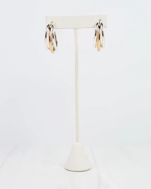 Layla Mixed Hoop - Gold Silver